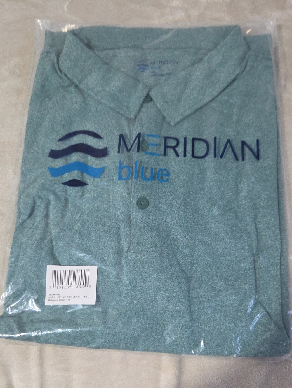 Meridian Blue Heathered Teal Polo